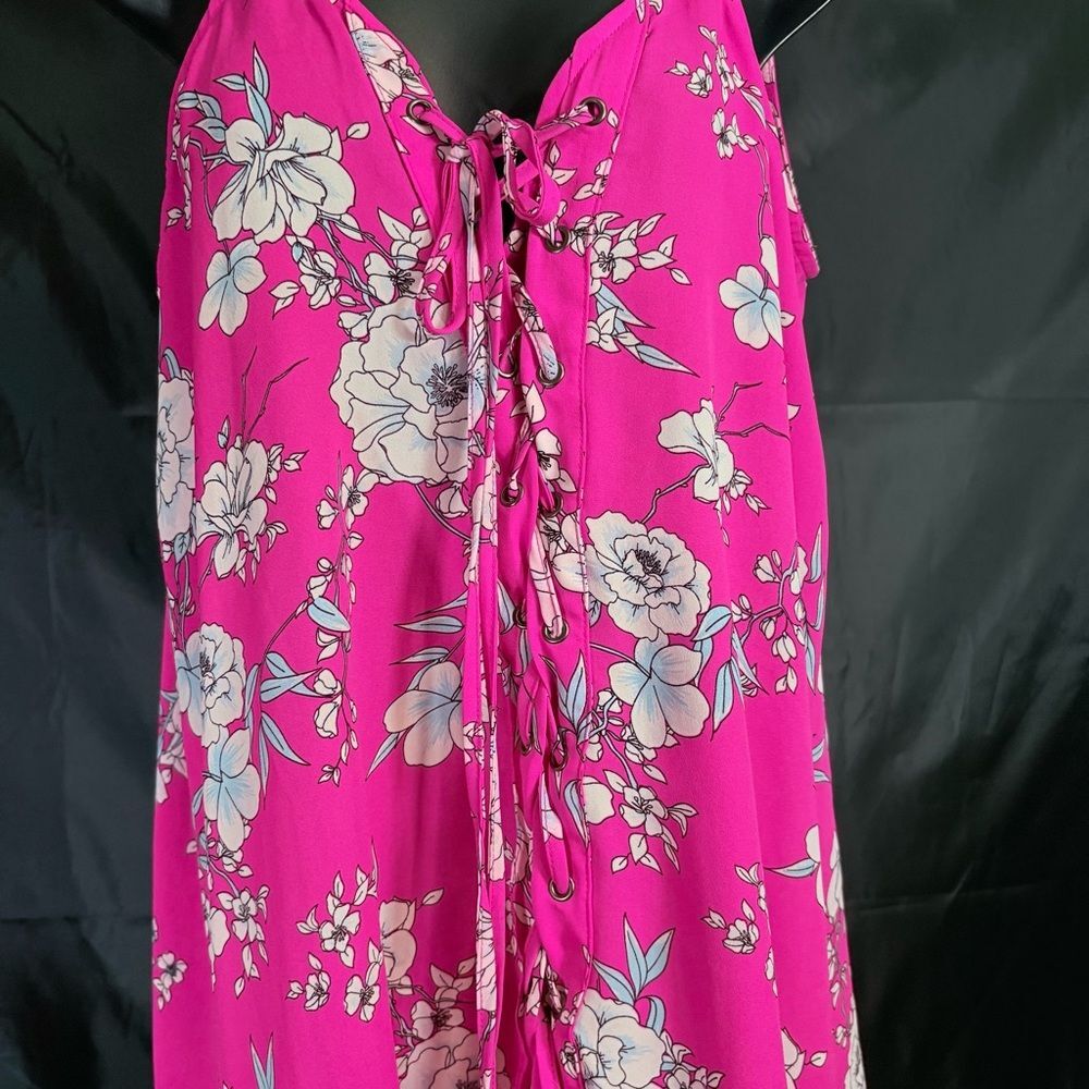Torrid Floral Pink Camisole Top Sz 0 / L-12 - Picture 6 of 12